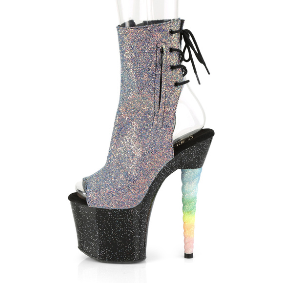 Glitter Unicorn Platform High Heel Ankle Boots